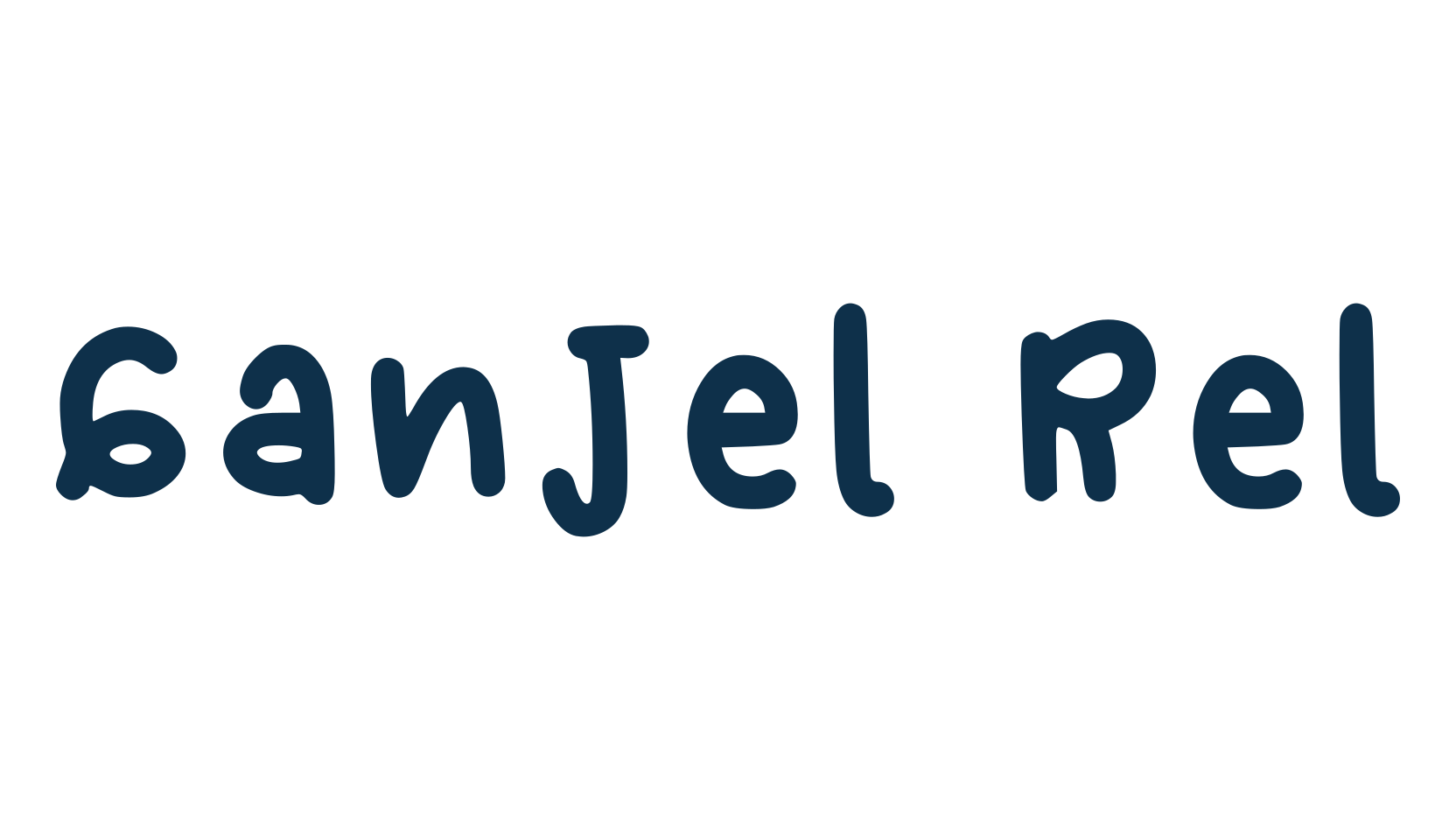 Ganjel Rel, script handwritten fancy decorative calligraphy font preview