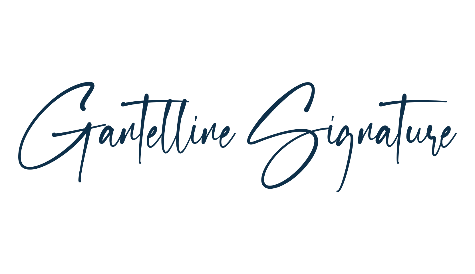 Gantelline Signature, handwriting font preview