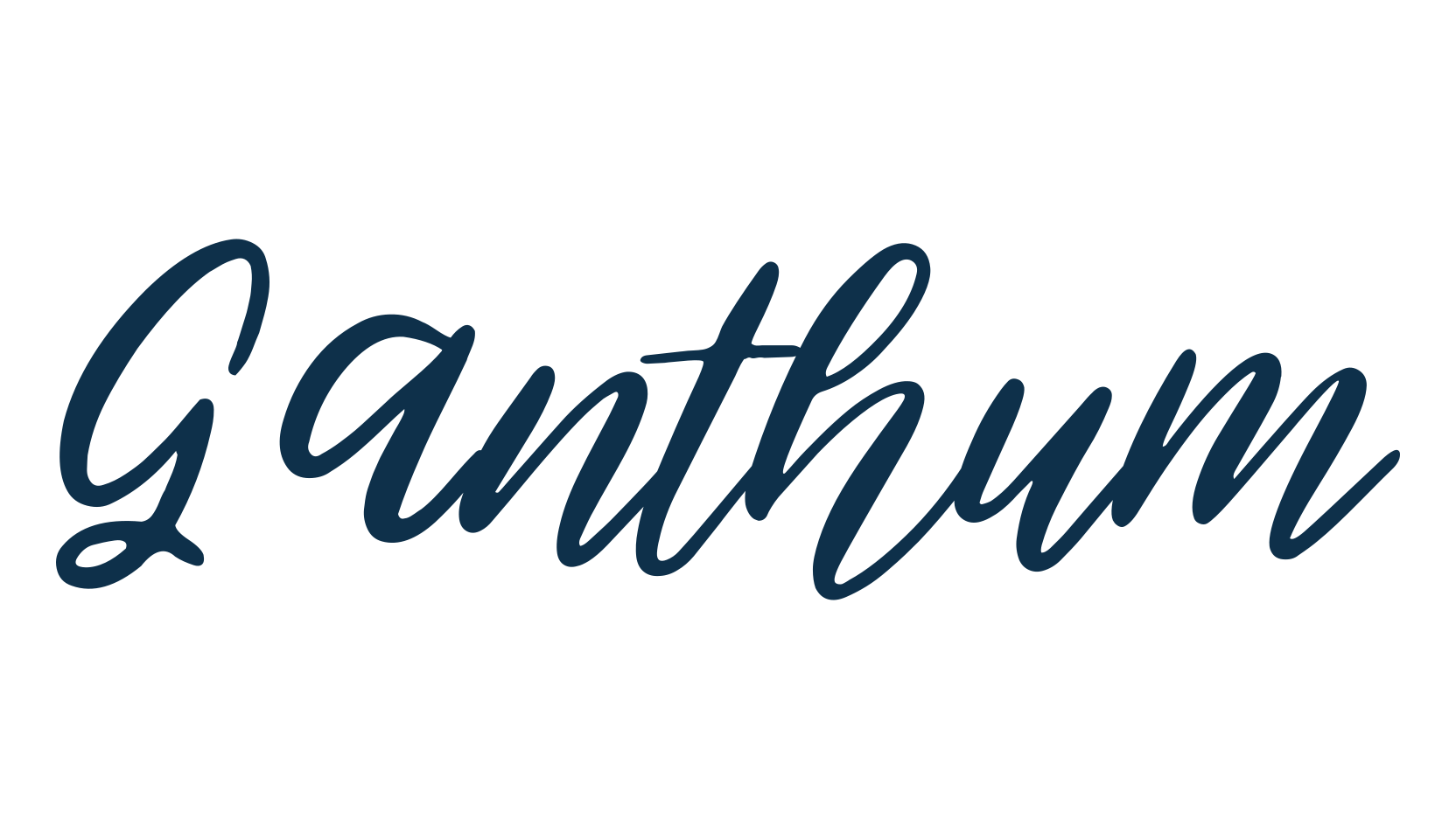 Ganthum, script brush fancy decorative calligraphy font preview
