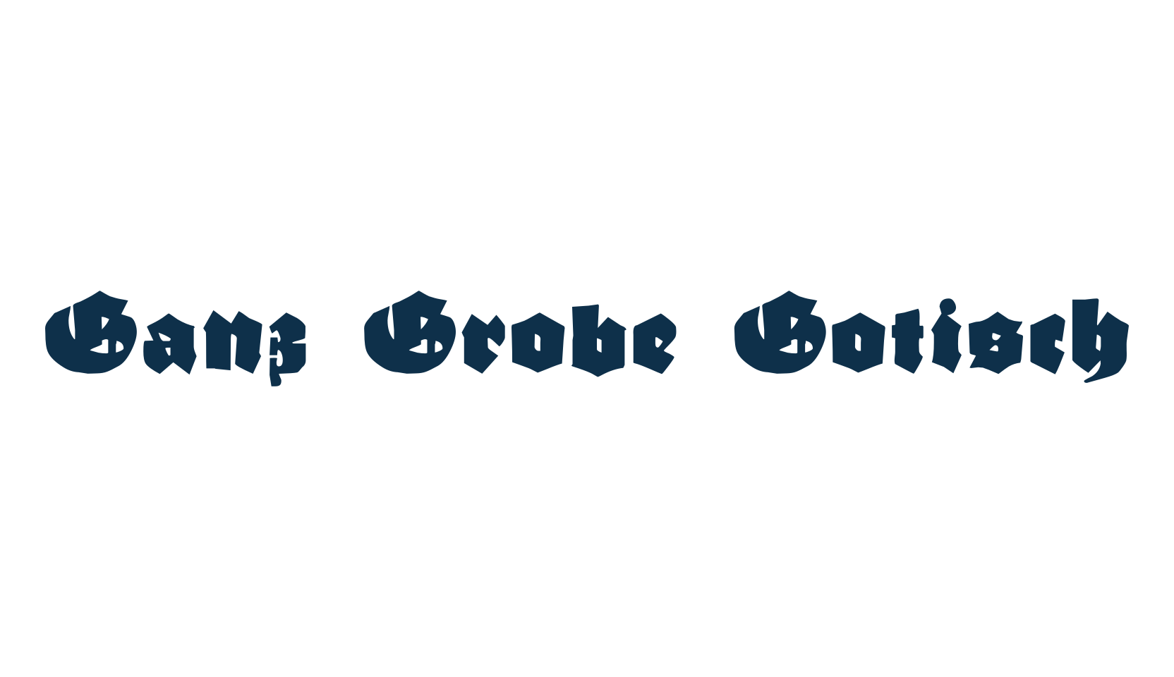 Ganz Grobe Gotisch, gothic medieval font preview