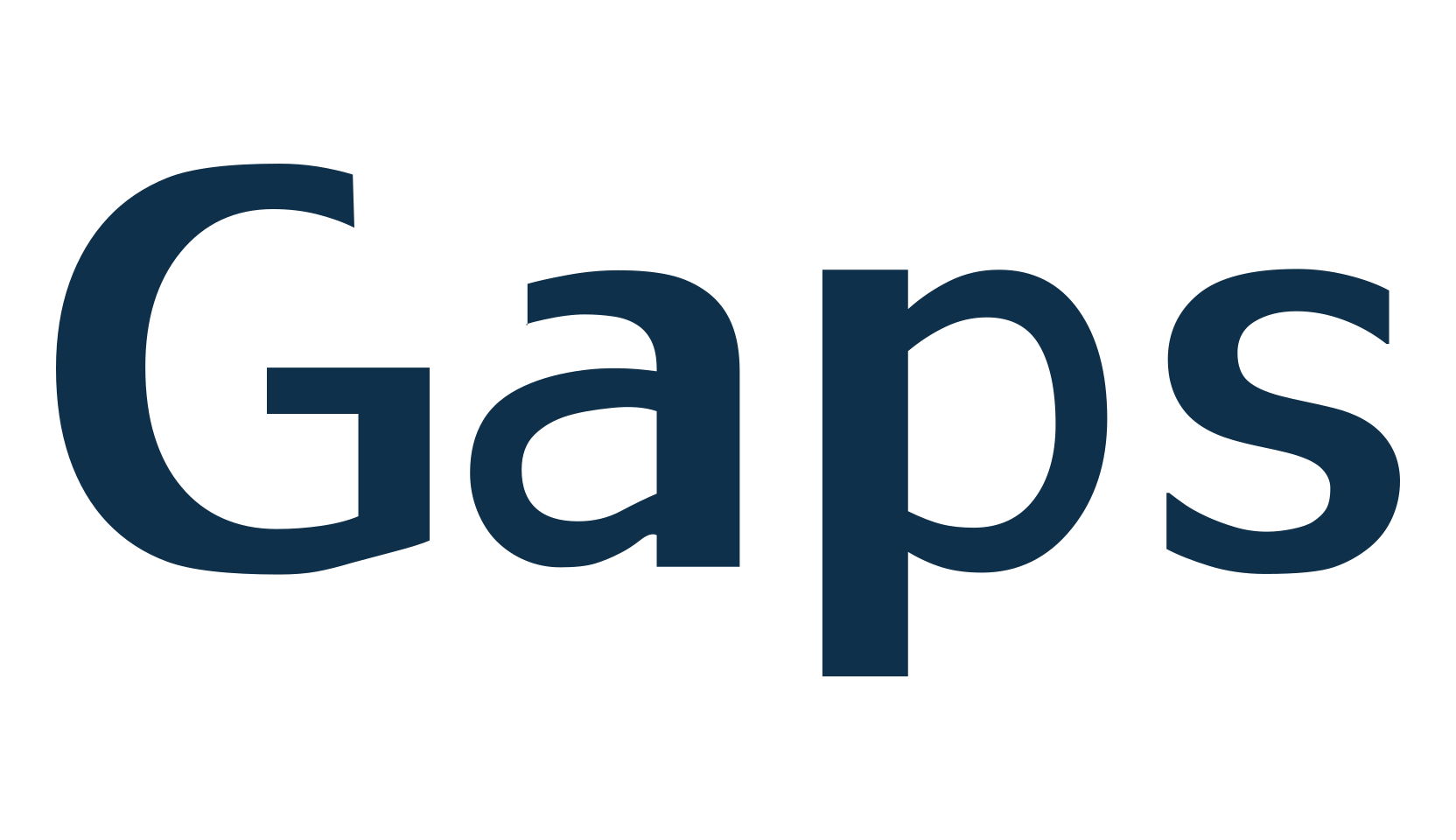 Gaps, basic sans serif font preview