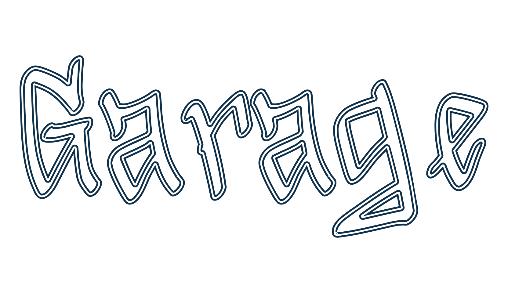 Garage, script graffiti fancy decorative calligraphy font preview