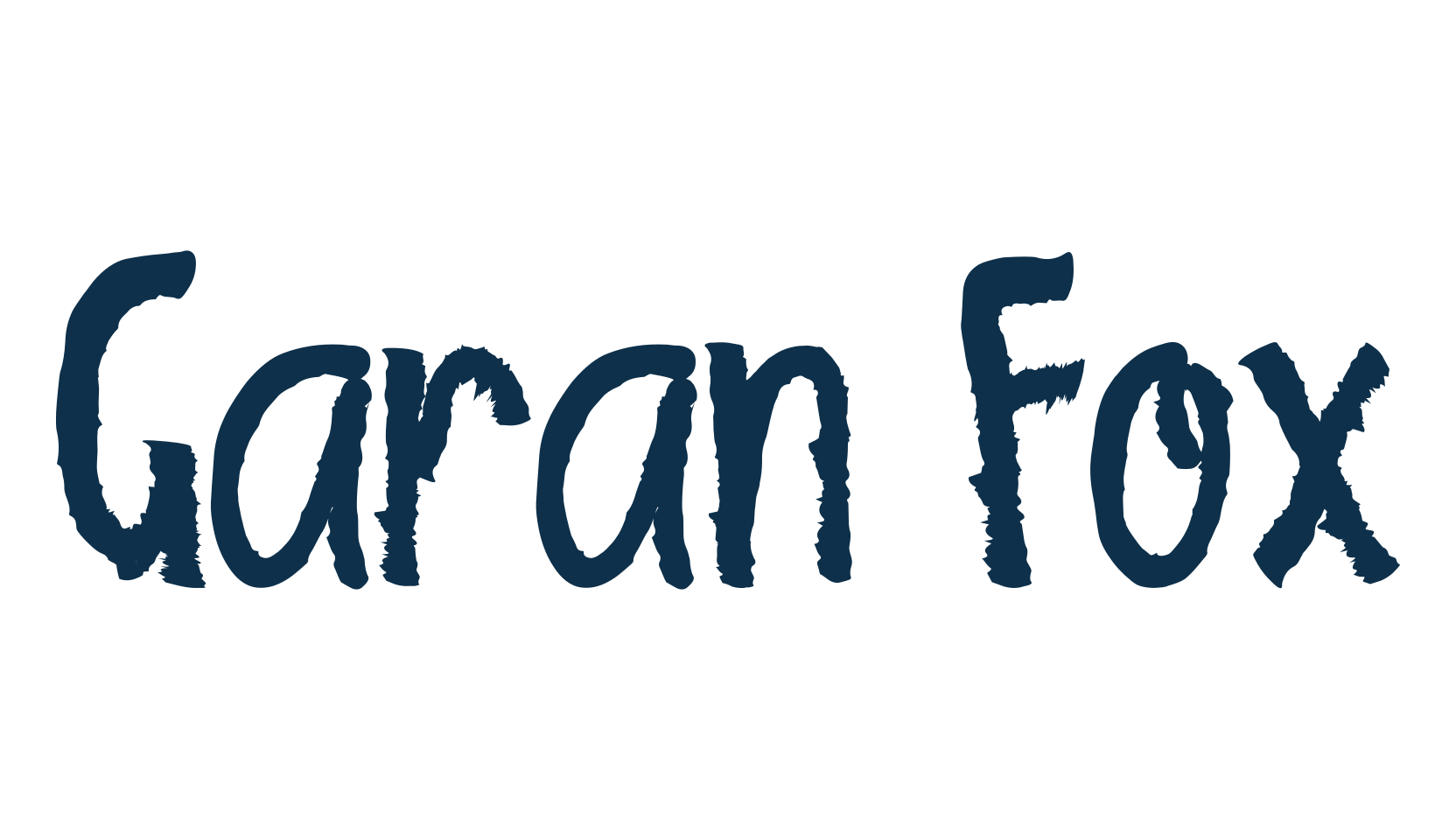 Garan Fox, trash font preview