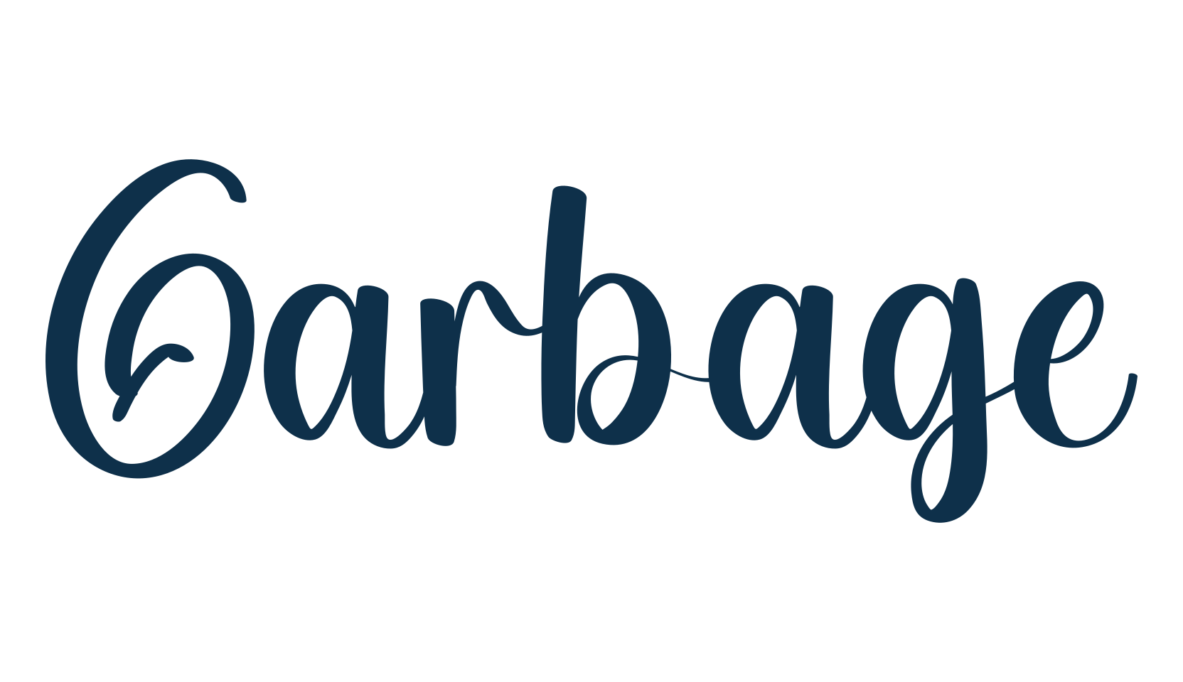 Garbage (garbage-2), fancy various decorative script calligraphy font preview