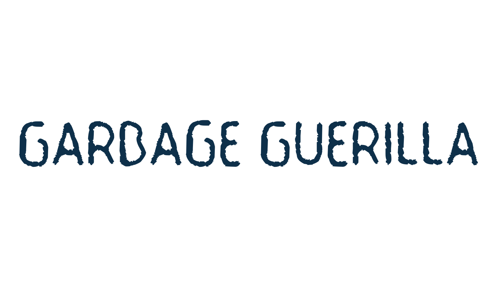 Garbage Guerilla, fancy eroded decorative font preview