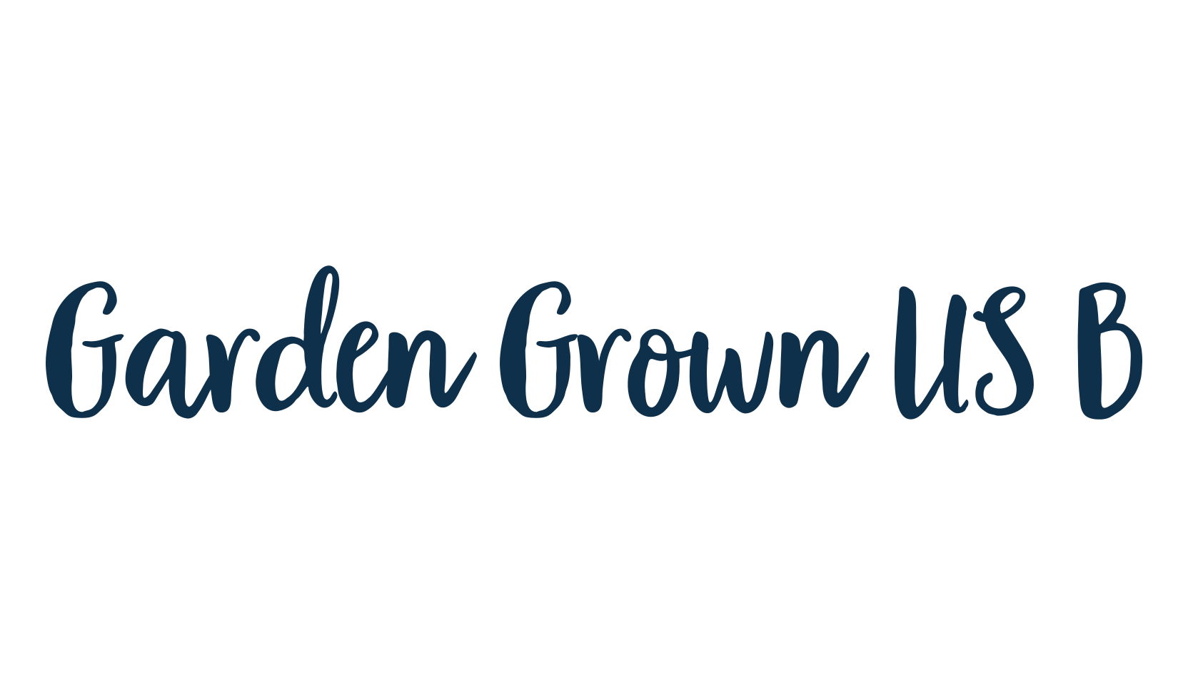 Garden Grown US B, script handwritten fancy decorative calligraphy font preview