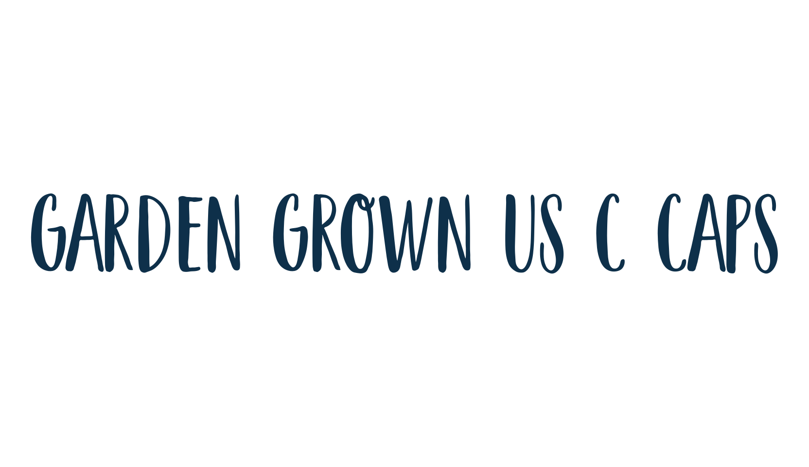 Garden Grown US C Caps, handwriting font preview