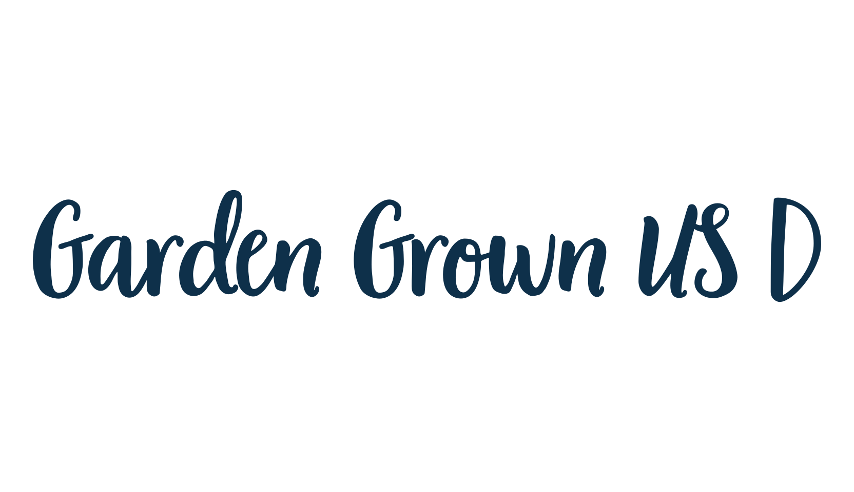 Garden Grown US D, script handwritten fancy decorative calligraphy font preview