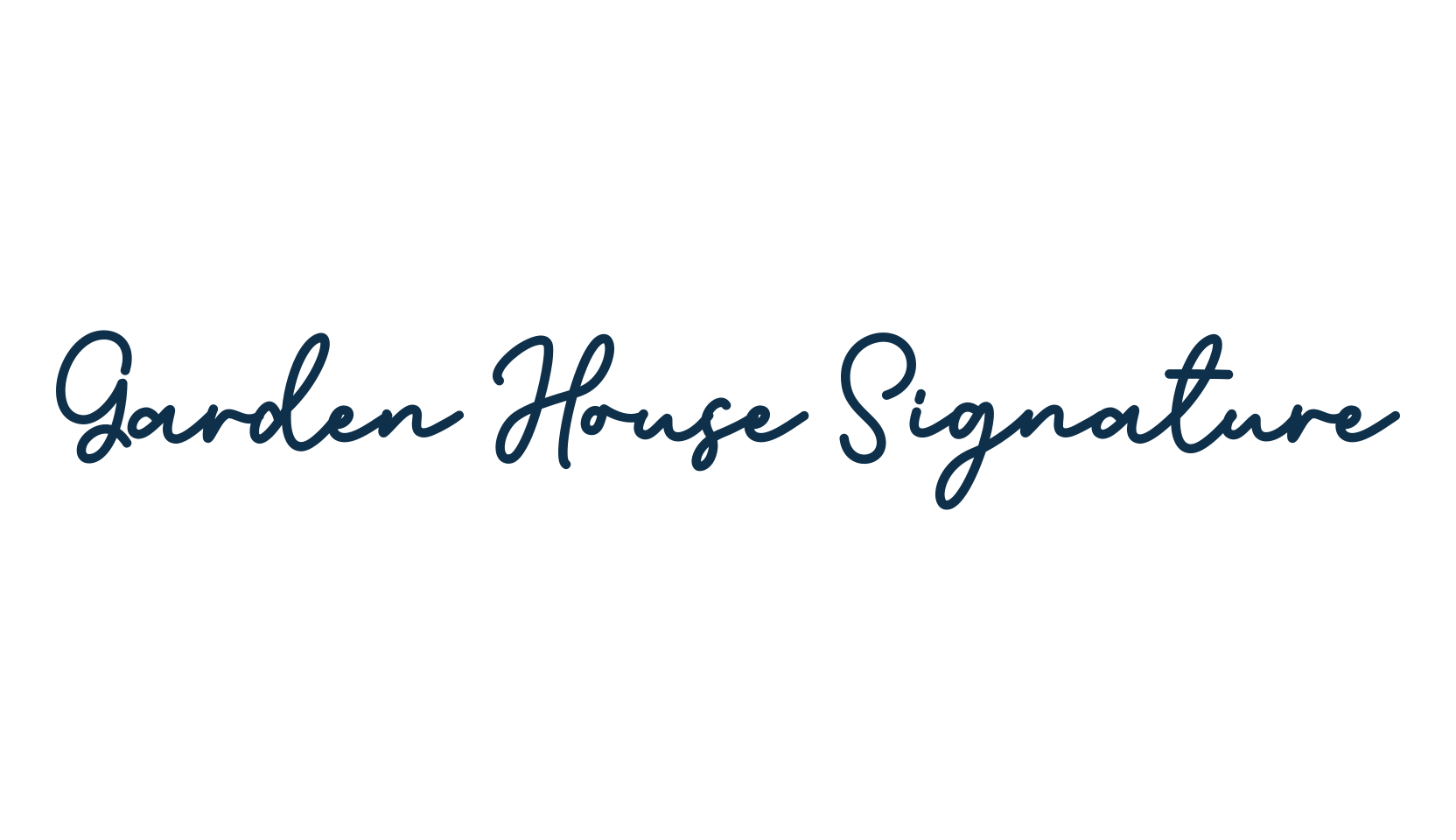 Garden House Signature, script handwritten fancy decorative calligraphy font preview