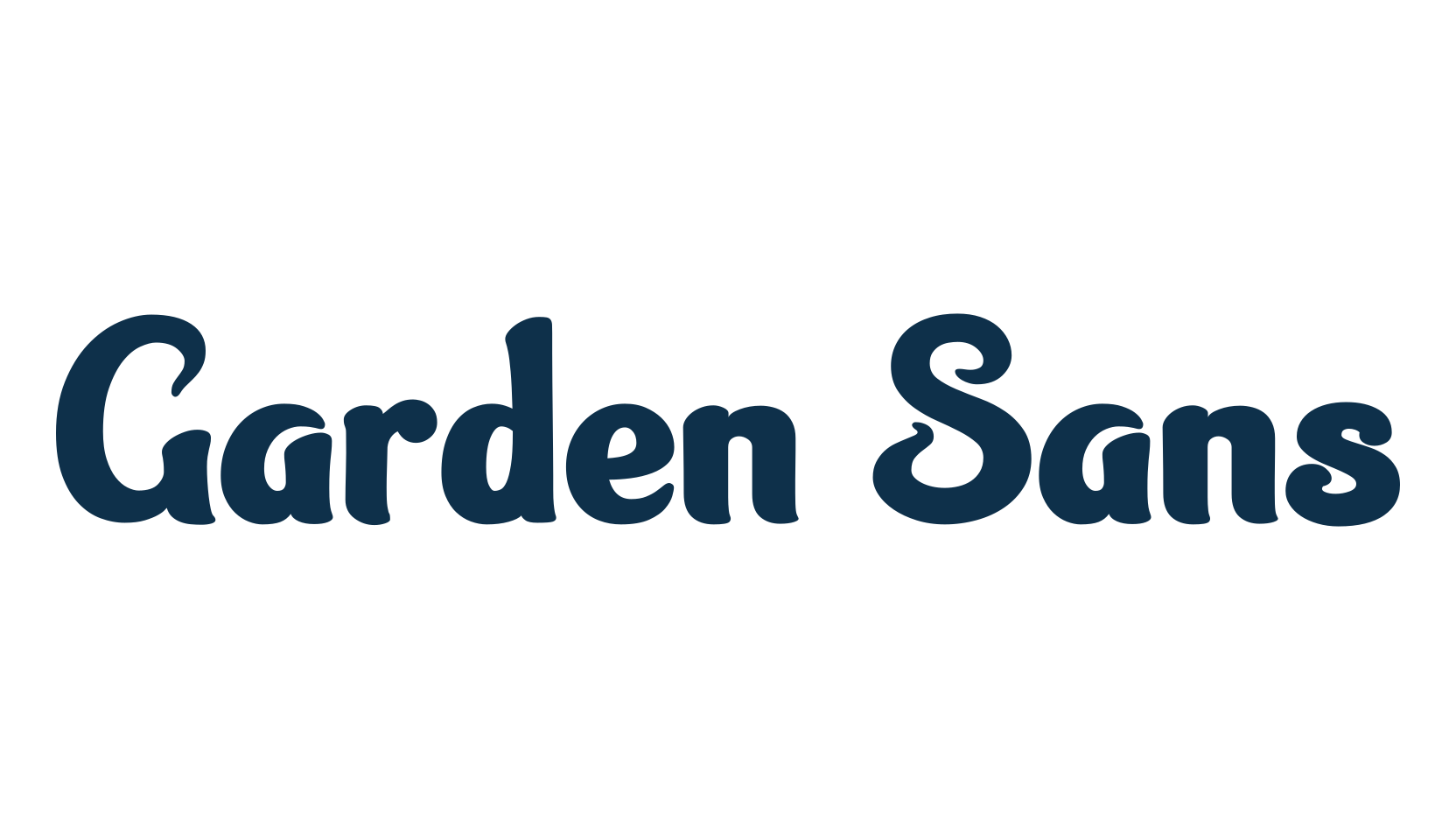 Garden Sans, groovy font preview