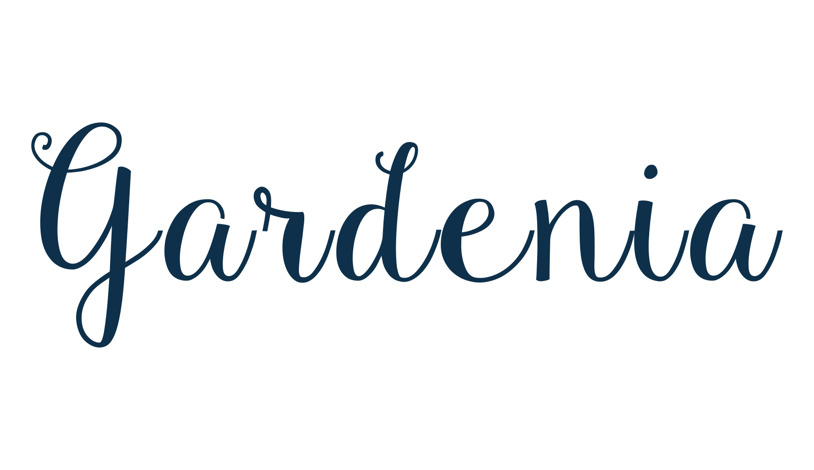 Gardenia (gardenia), fancy various decorative script calligraphy font preview