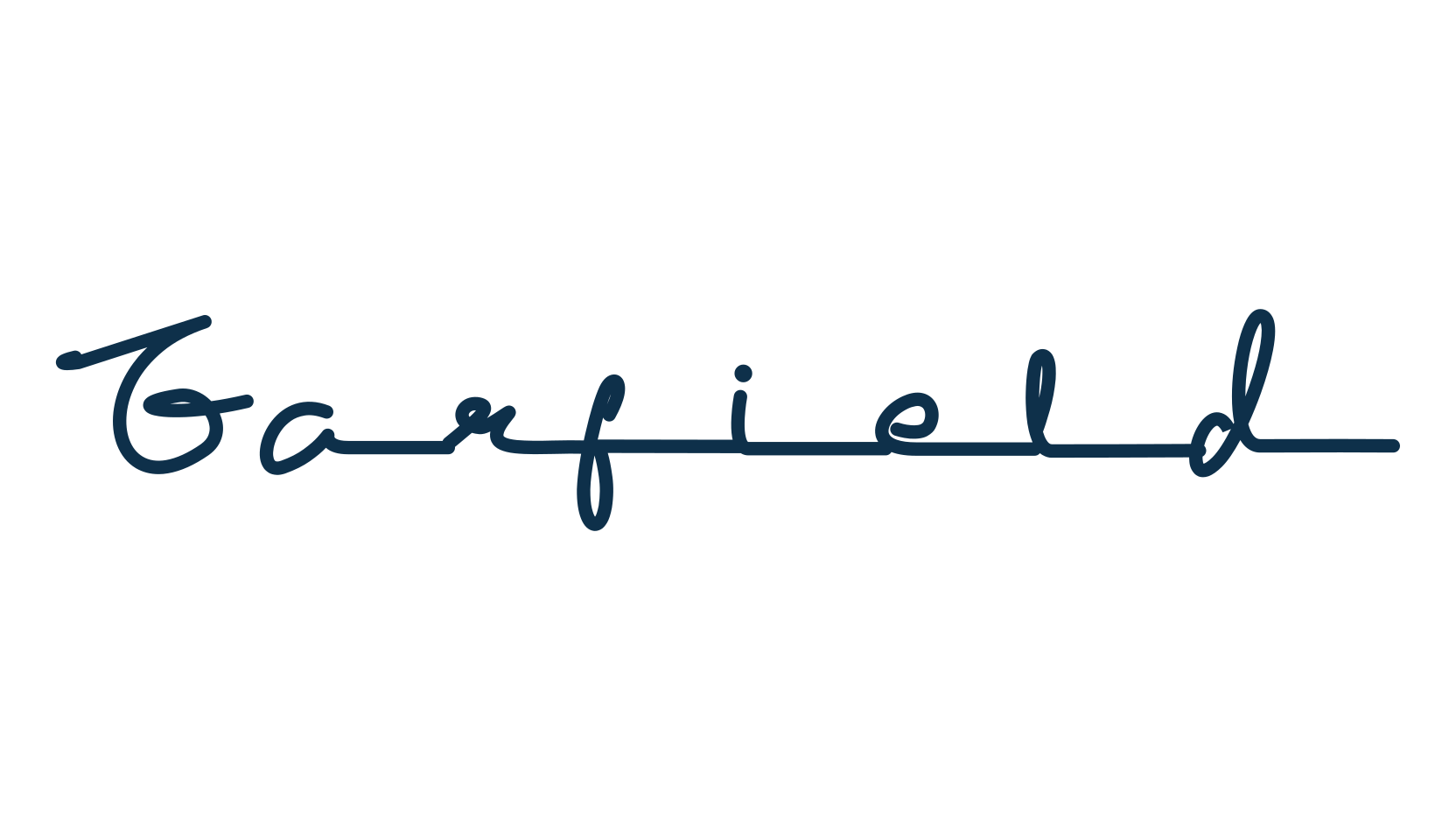 Garfield, script handwritten fancy decorative calligraphy font preview