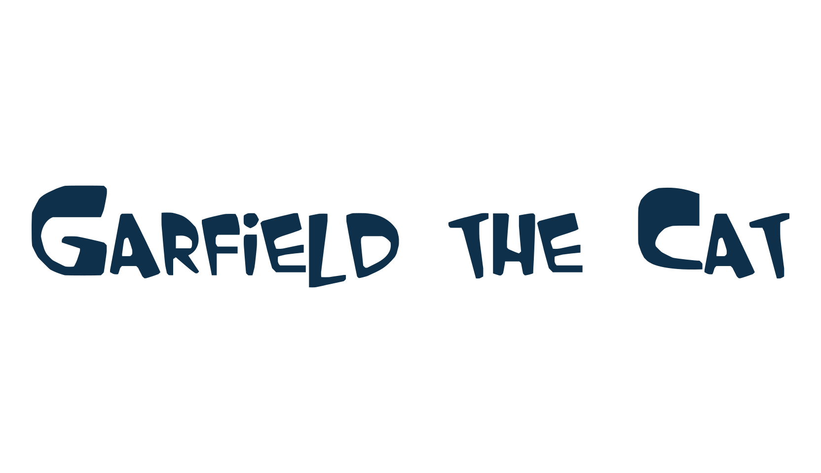 Garfield the Cat, cartoon font preview