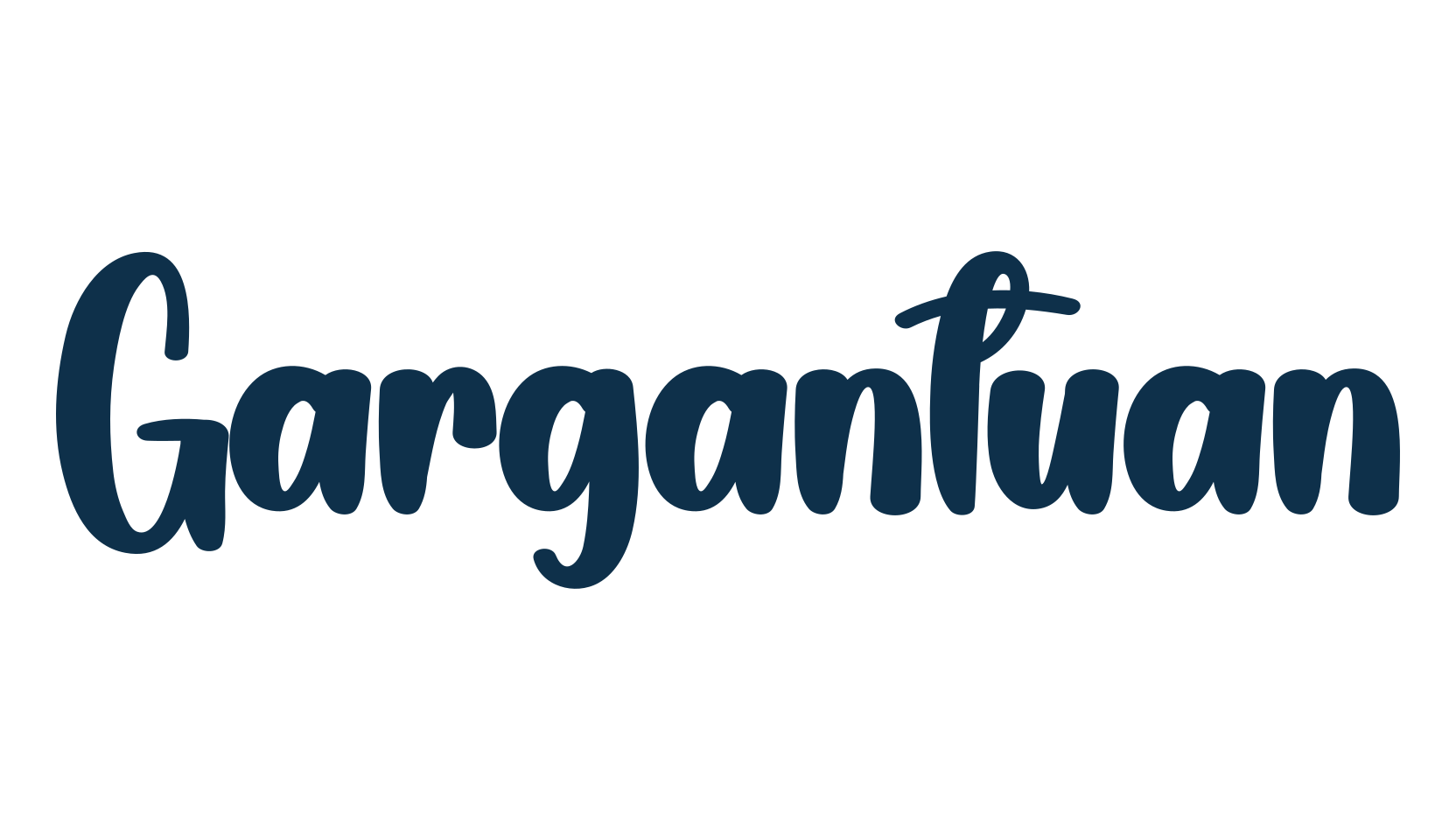 Gargantuan, fancy decorative font preview