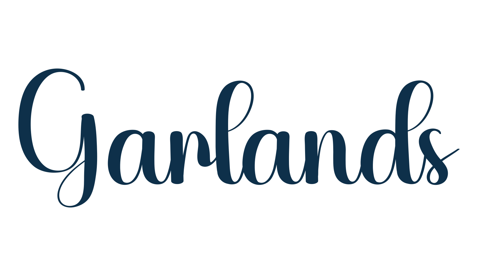 Garlands, handwriting font preview