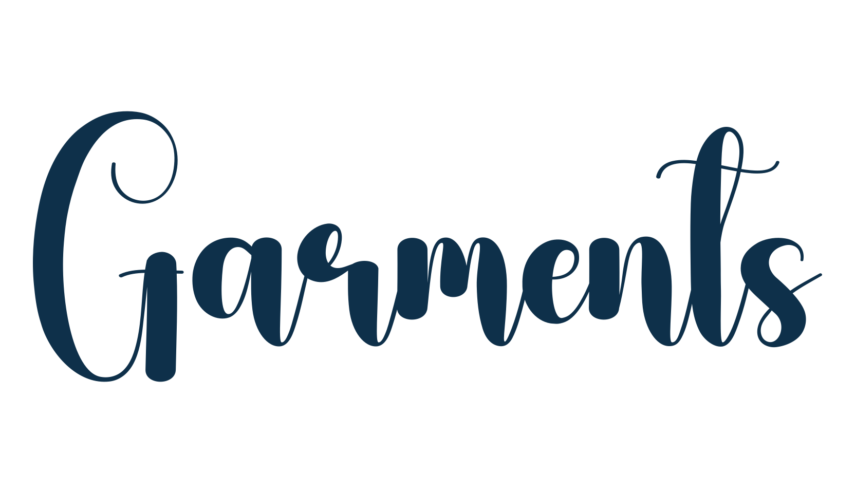 Garments, fancy decorative font preview
