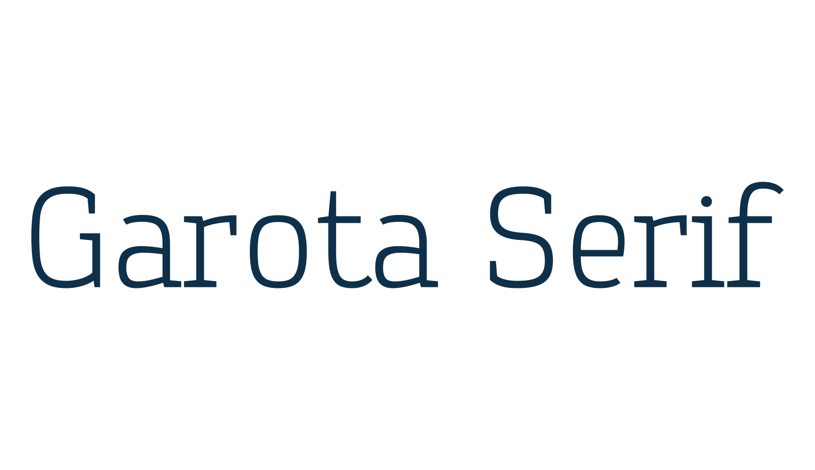 Garota Serif, basic serif font preview