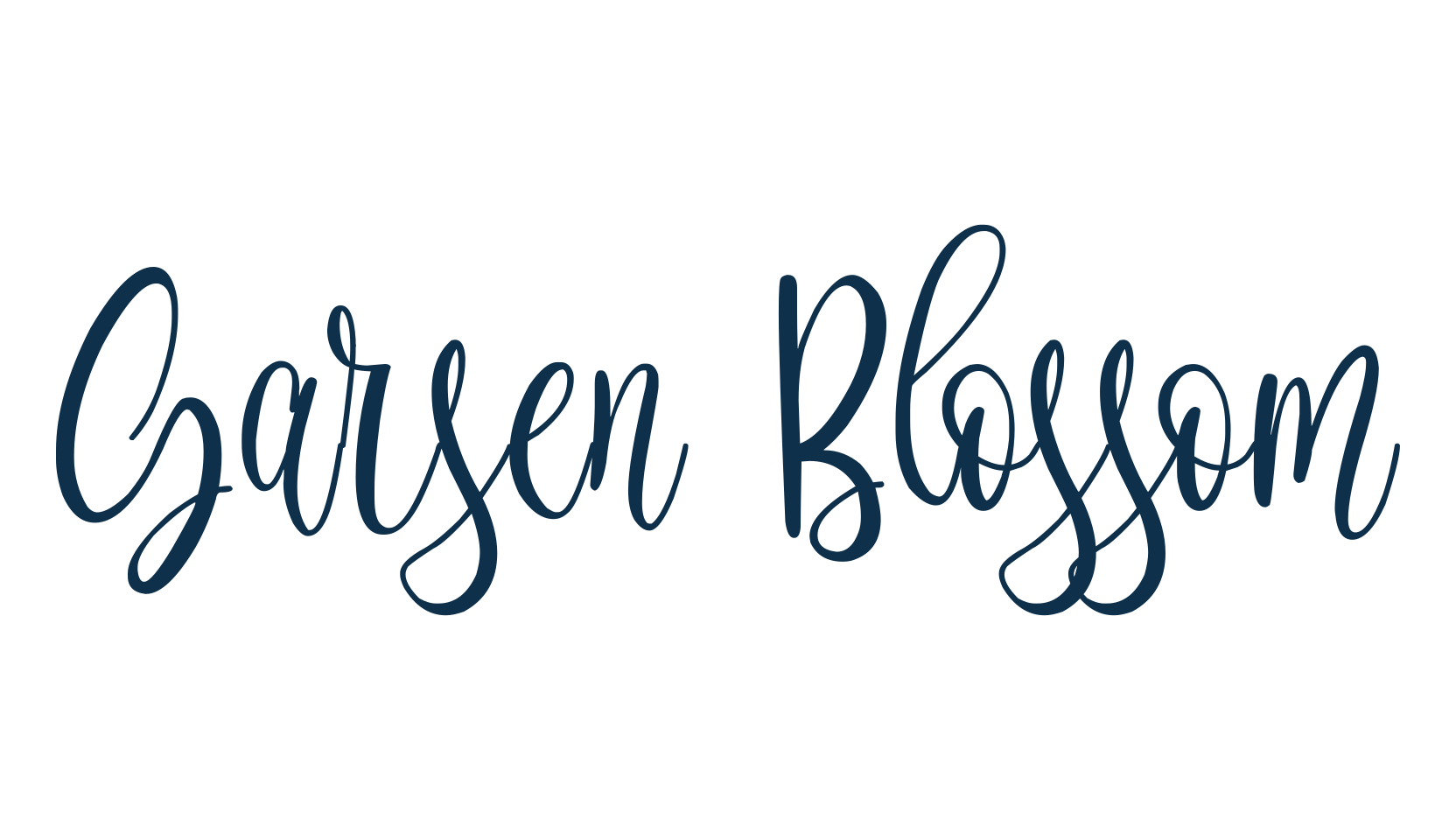Garsen Blossom, calligraphy font preview