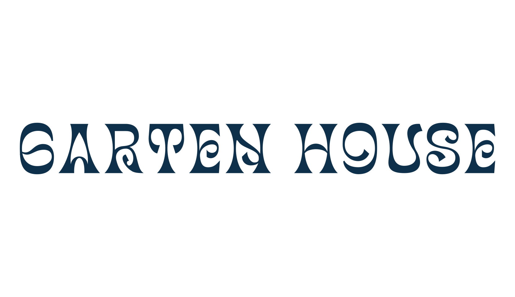 Garten House, groovy font preview