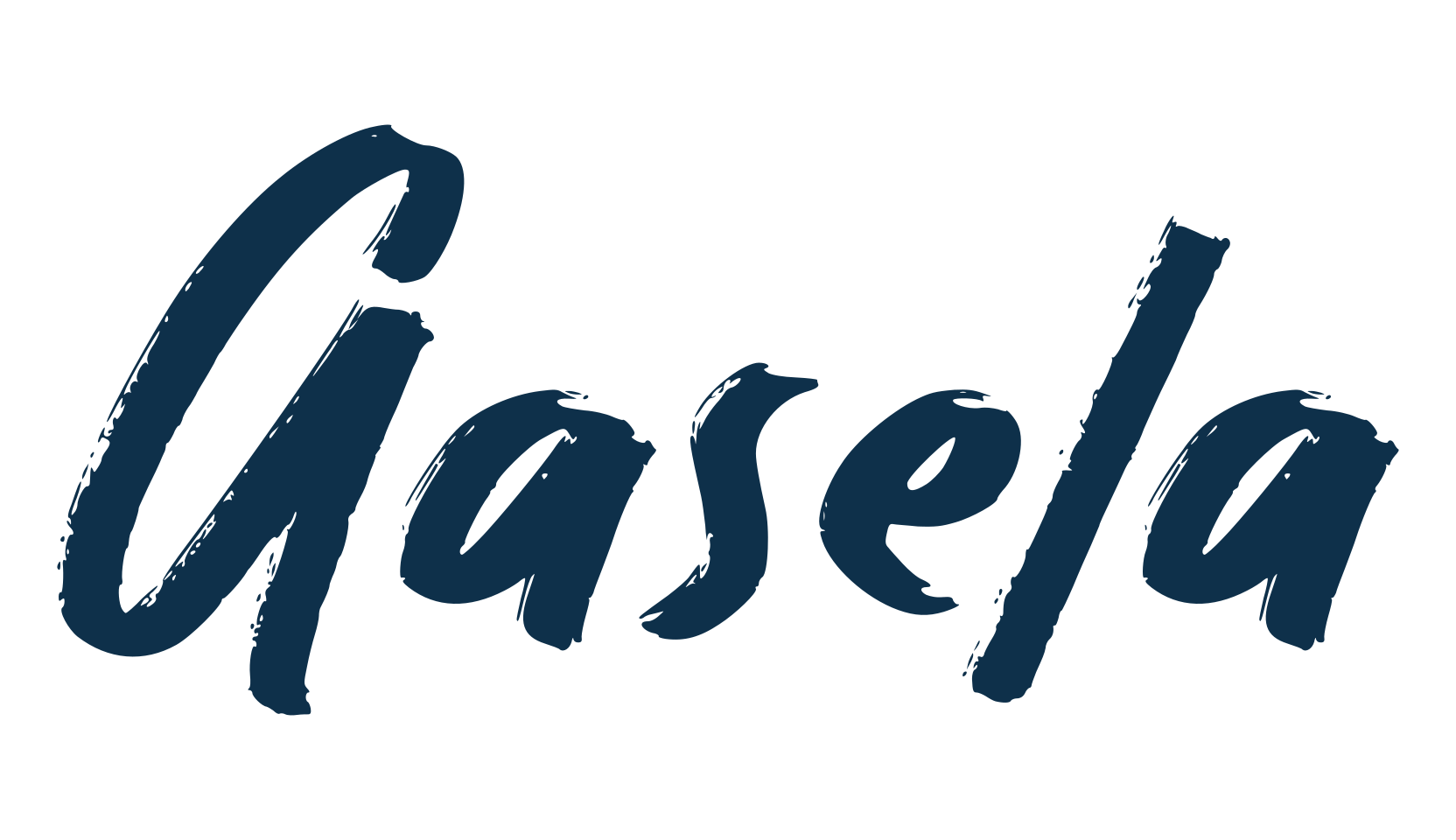 Gasela, brush font preview