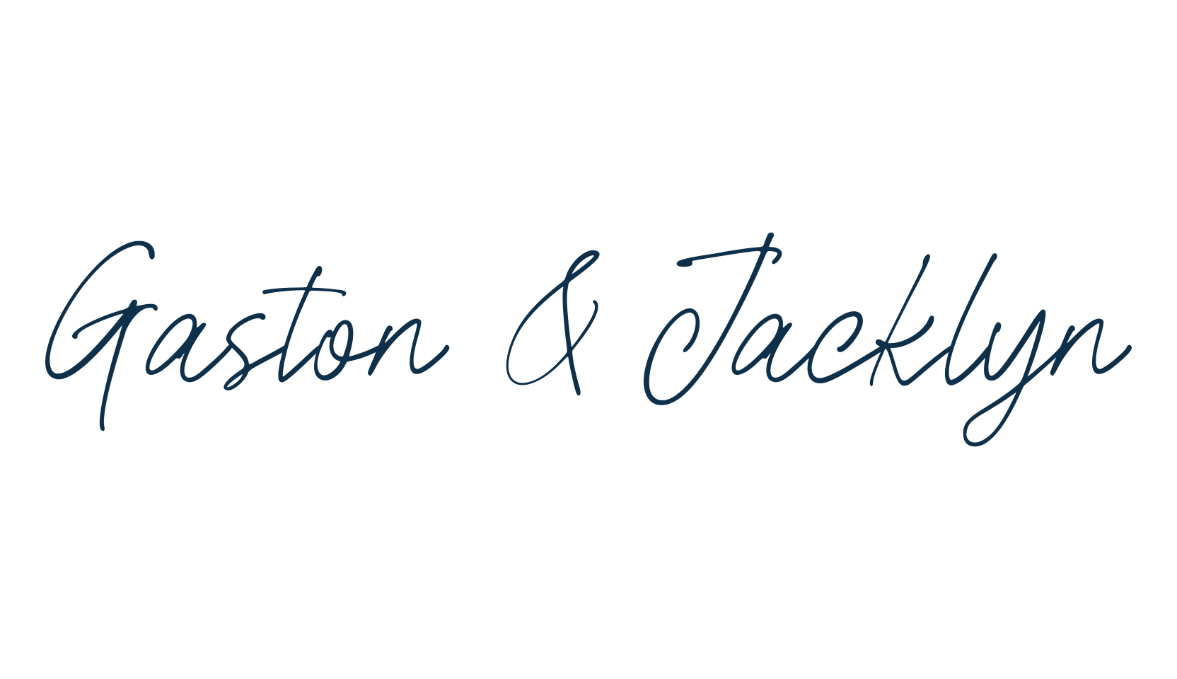 Gaston & Jacklyn, handwriting font preview