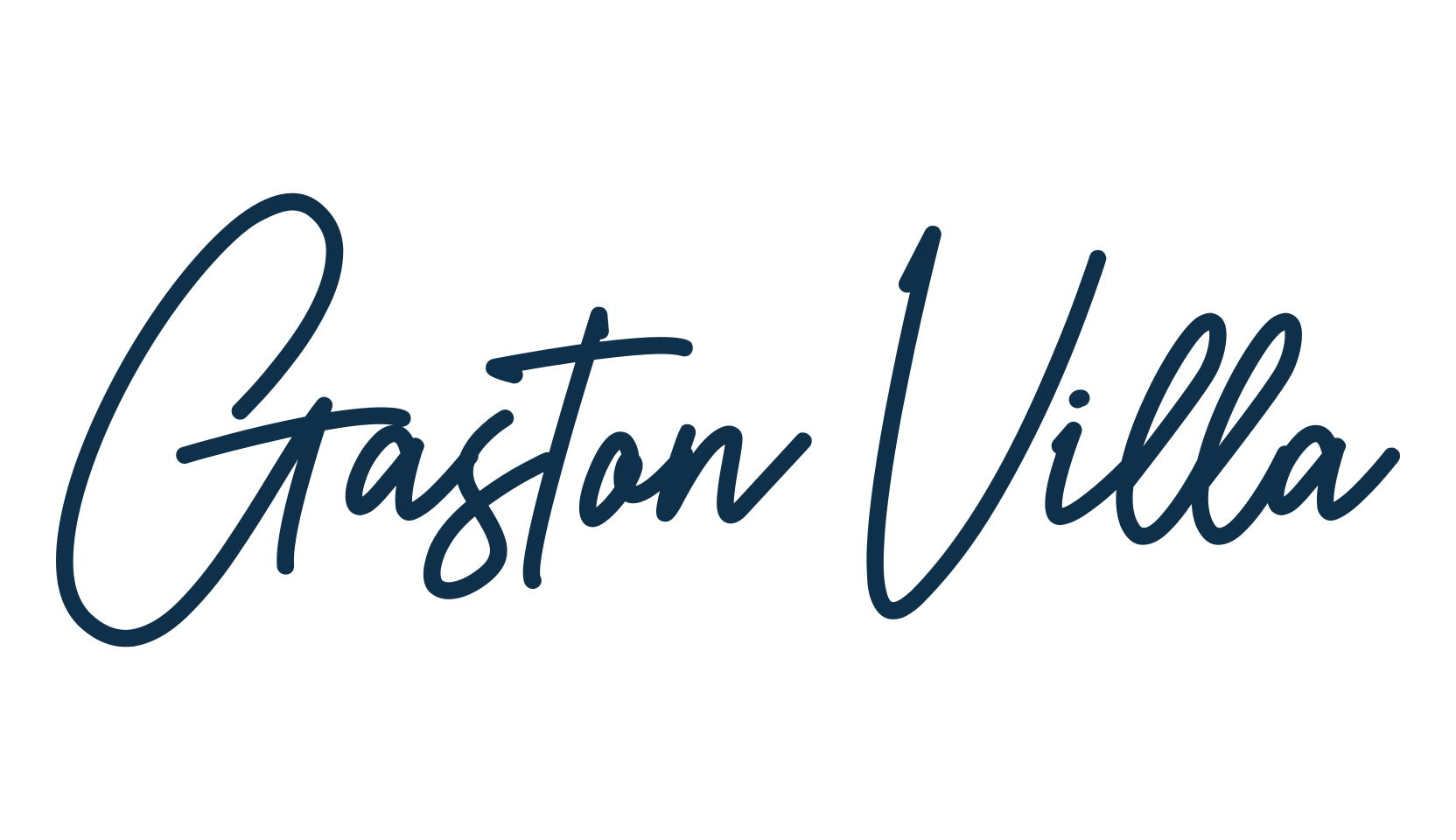 Gaston Villa, script handwritten fancy decorative calligraphy font preview