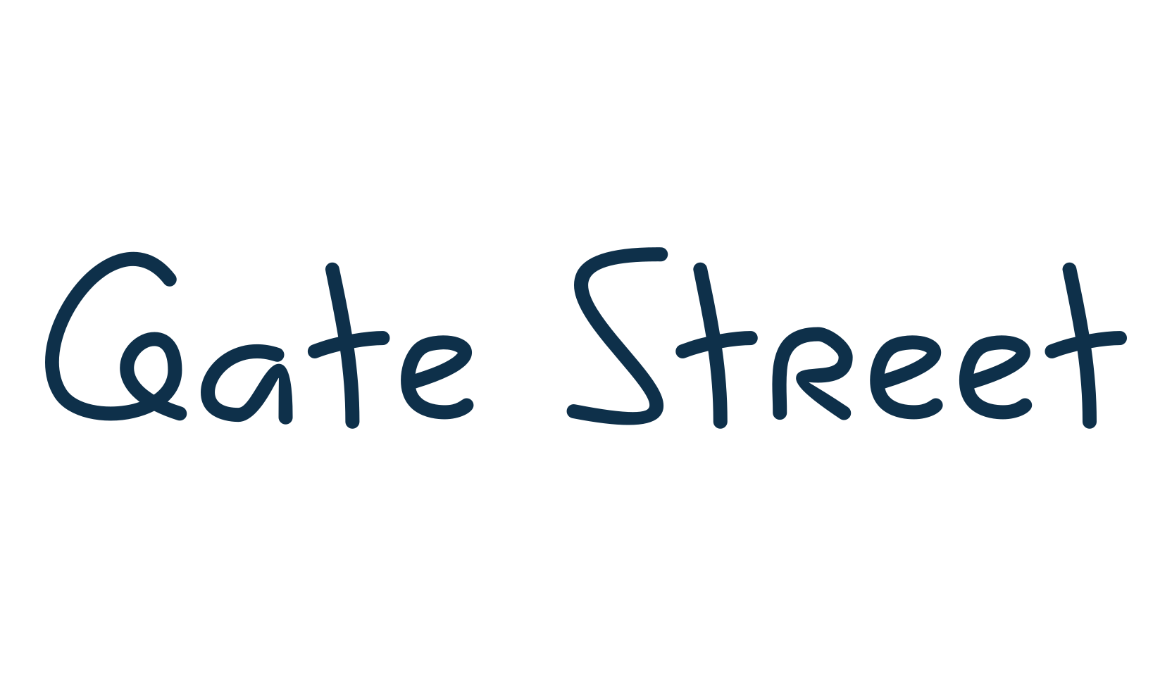 Gate Street, handwriting font preview