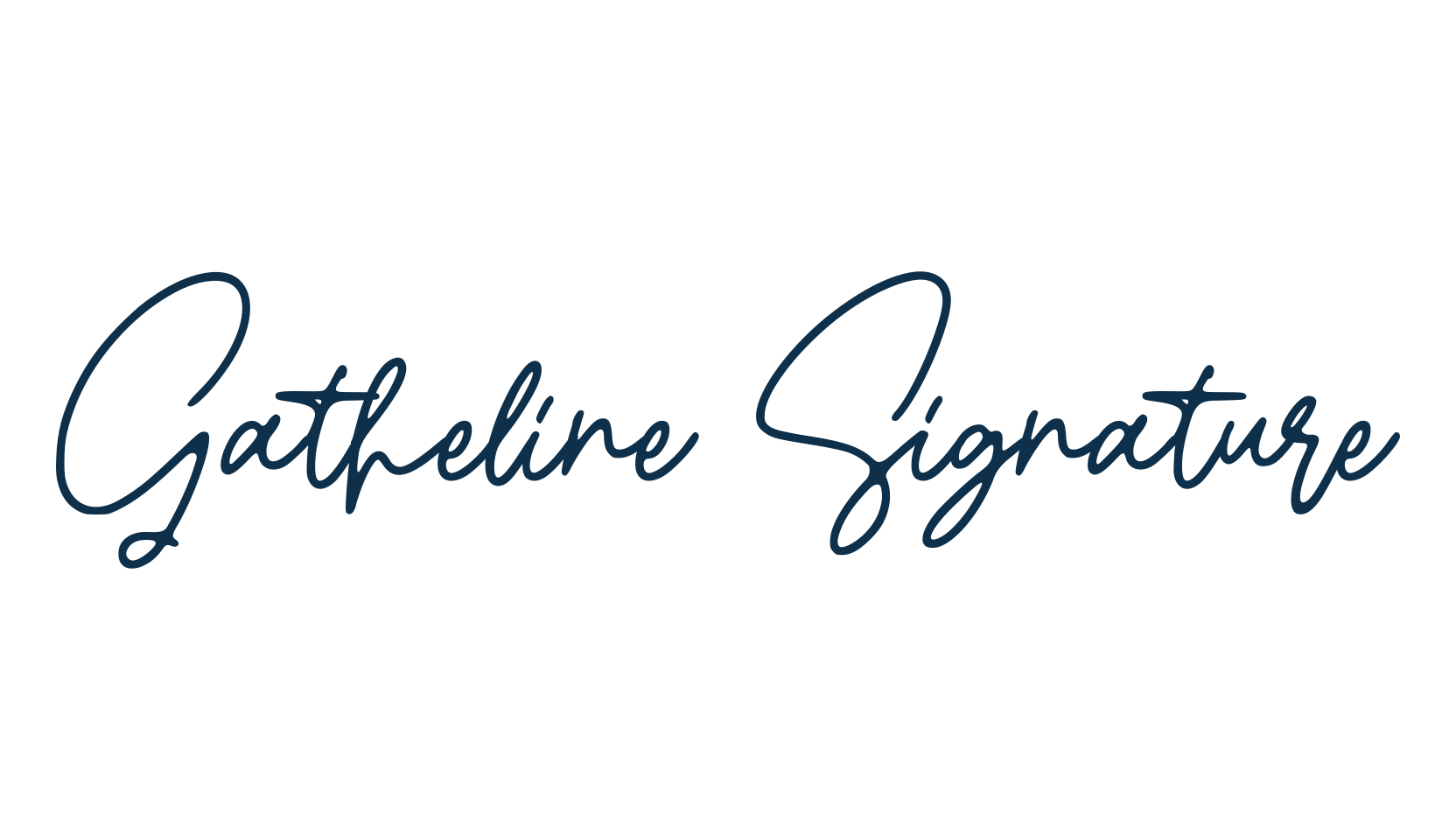 Gatheline Signature, script handwritten fancy decorative calligraphy font preview
