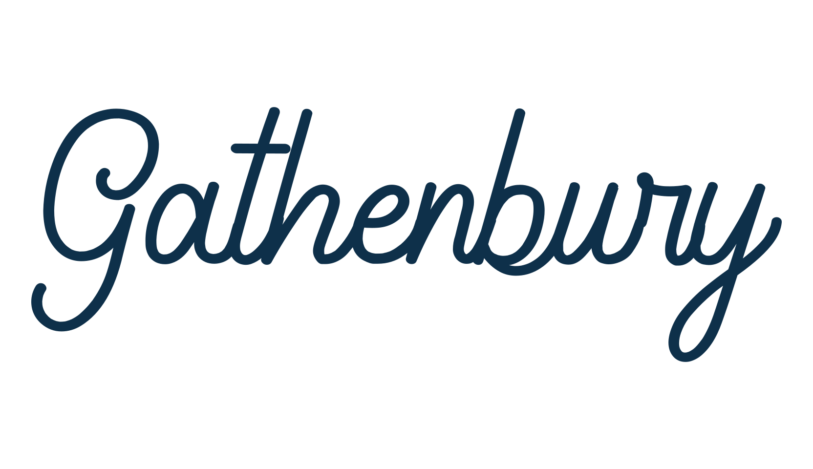 Gathenbury, script handwritten fancy decorative calligraphy font preview