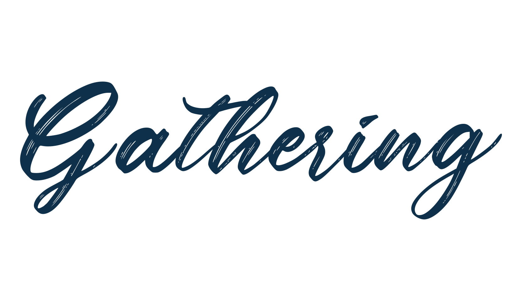 Gathering, script brush fancy decorative calligraphy font preview