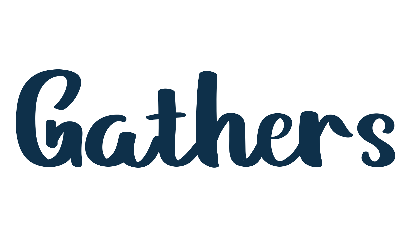 Gathers, handwriting font preview
