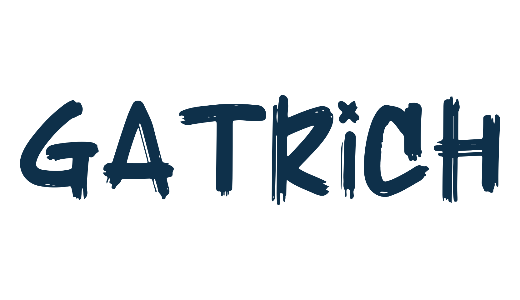 Gatrich, brush font preview