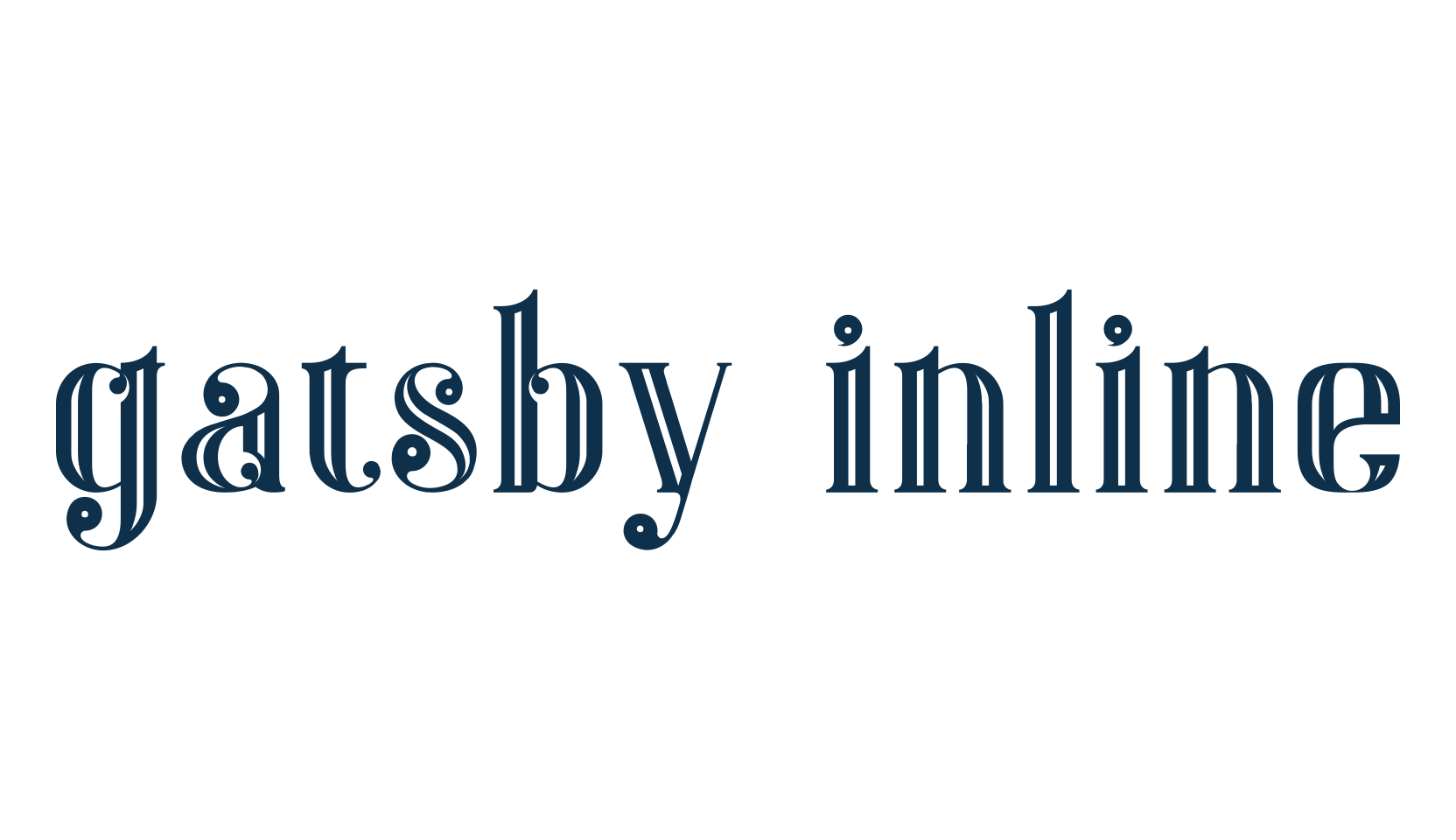 Gatsby Inline, fancy retro decorative font preview