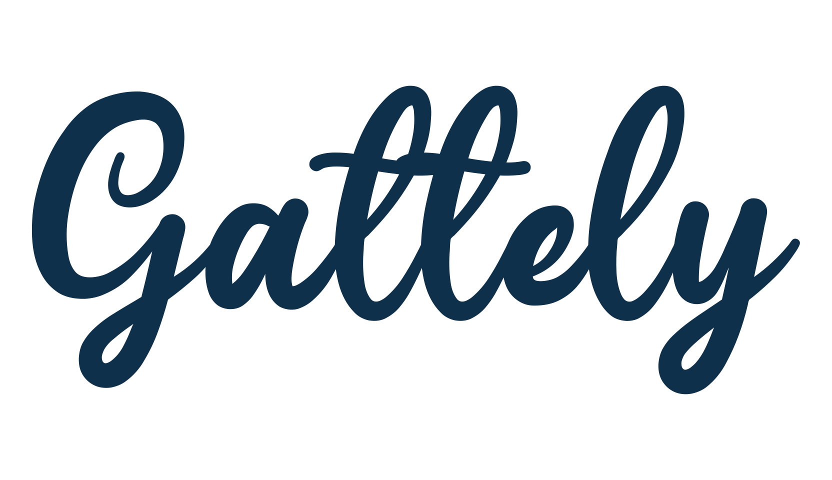 Gattely, calligraphy font preview