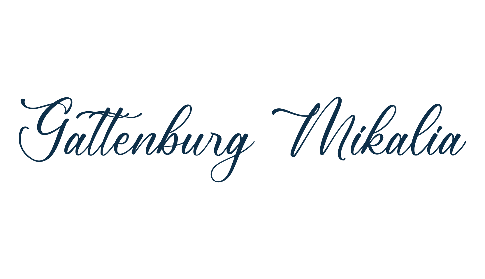Gattenburg Mikalia, script calligraphy fancy decorative font preview