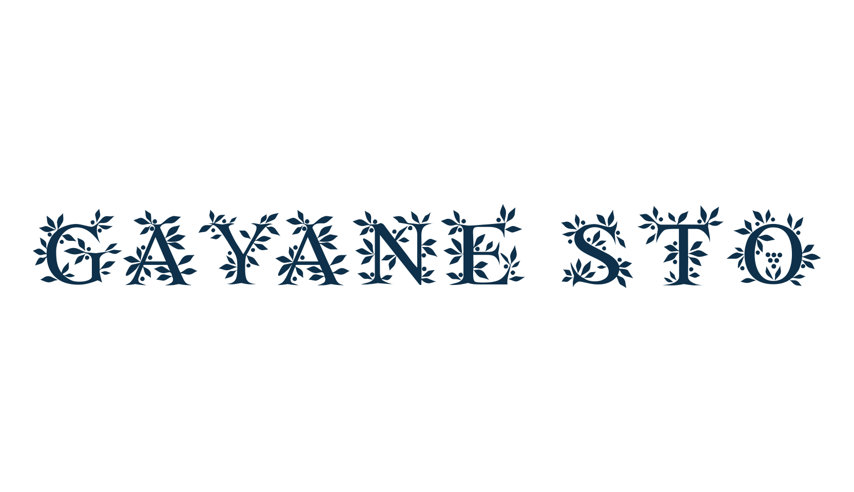 Gayane StO, fancy decorative font preview