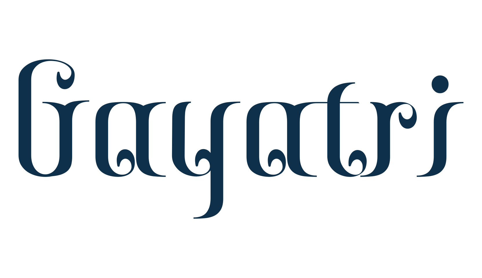 Gayatri, fancy various decorative font preview