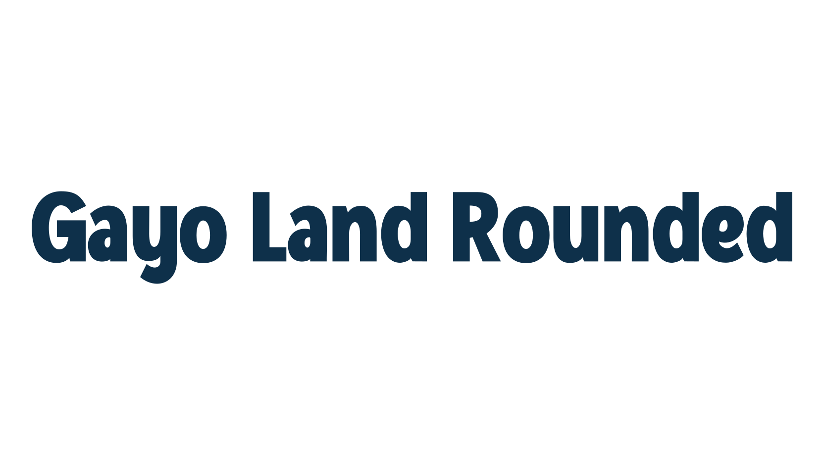 Gayo Land Rounded, basic sans serif font preview