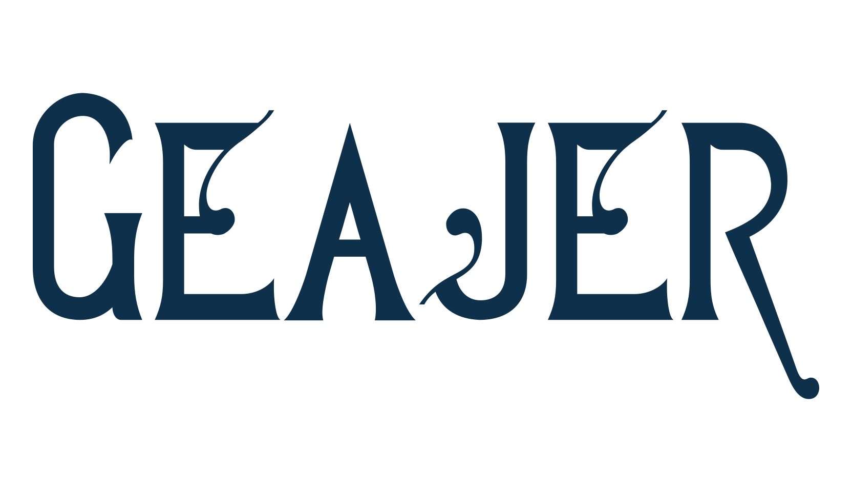 Geajer, retro font preview