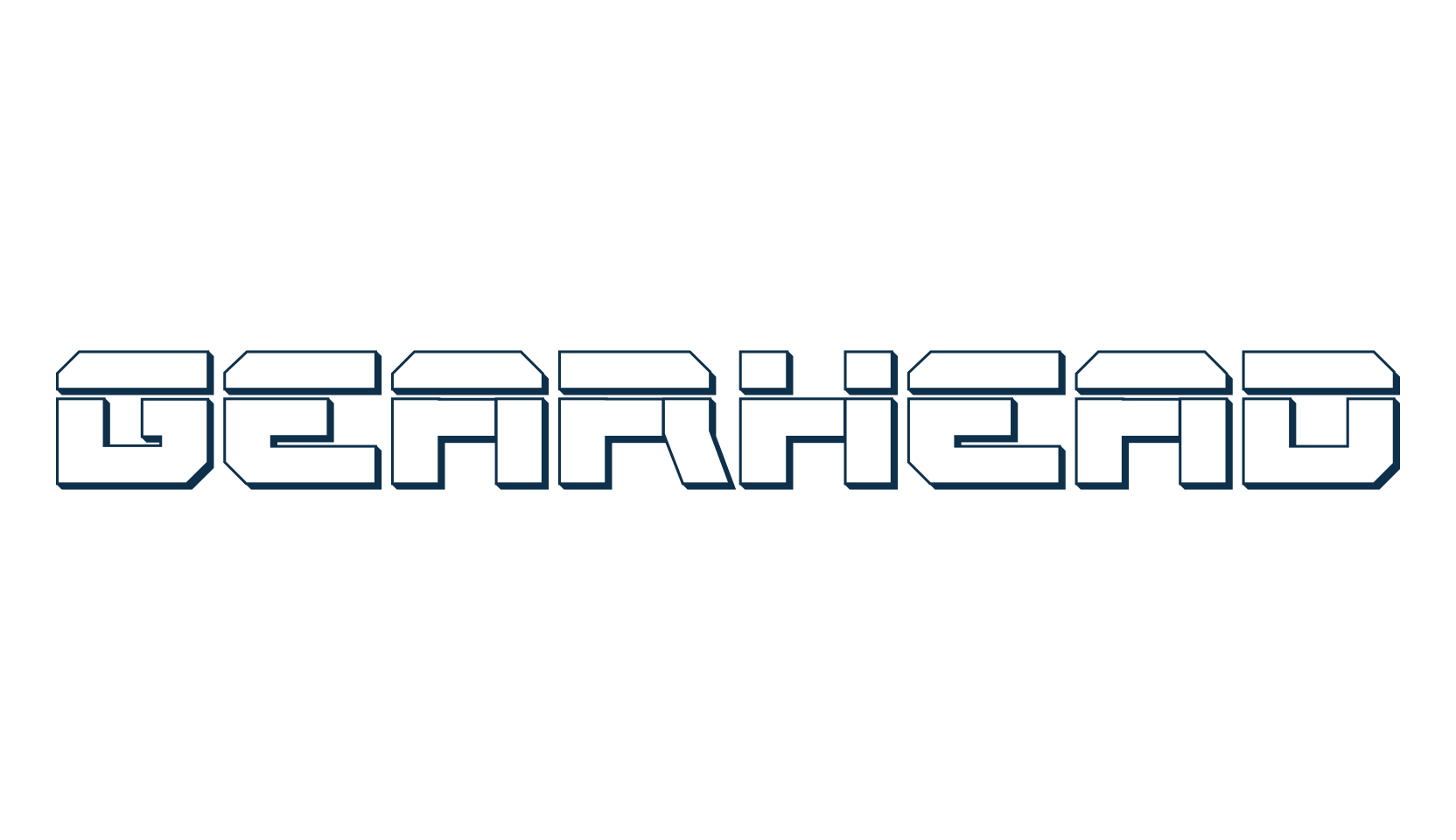 Gearhead, techno sci-fi font preview