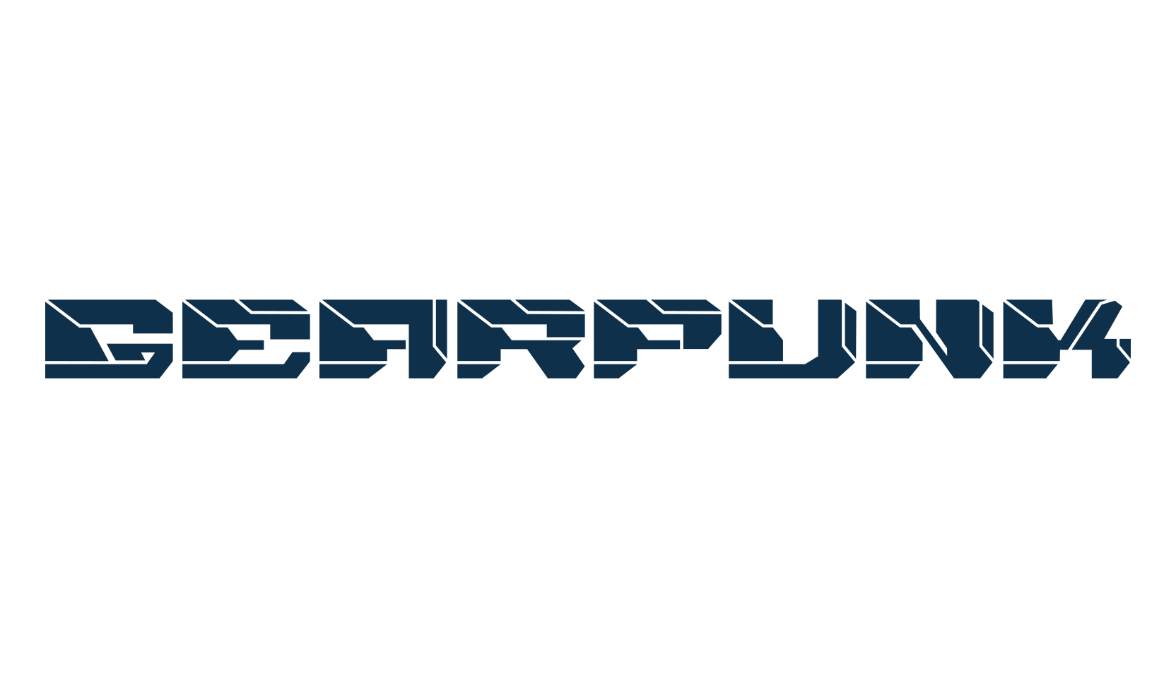 Gearpunk, techno sci-fi font preview