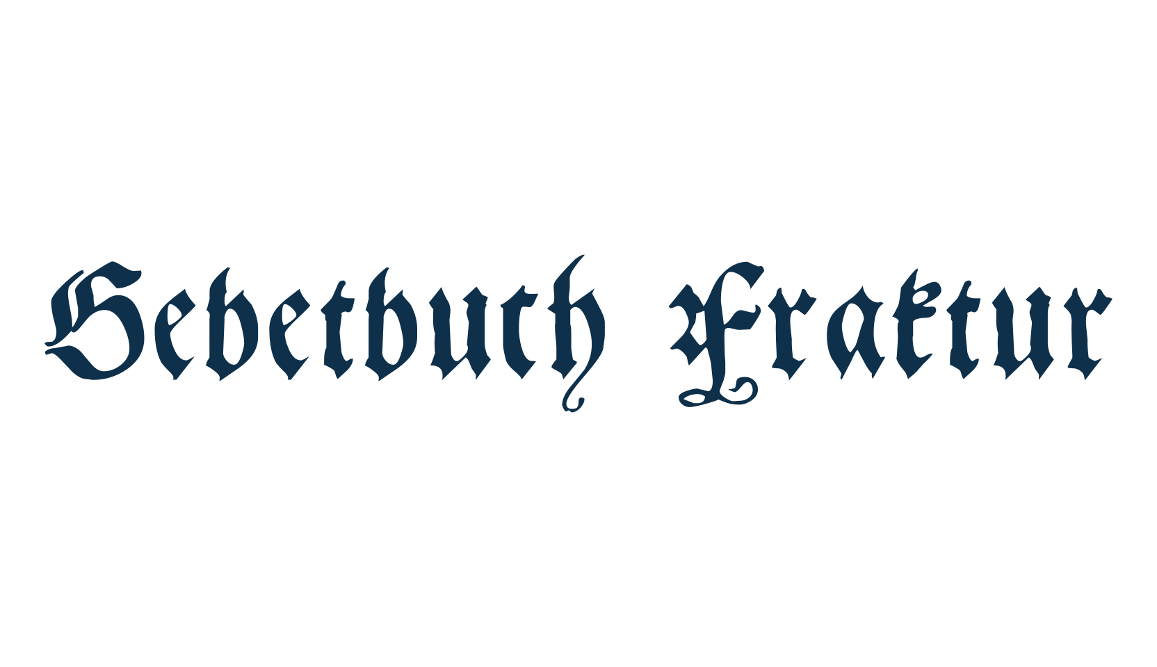 Gebetbuch Fraktur, gothic medieval font preview