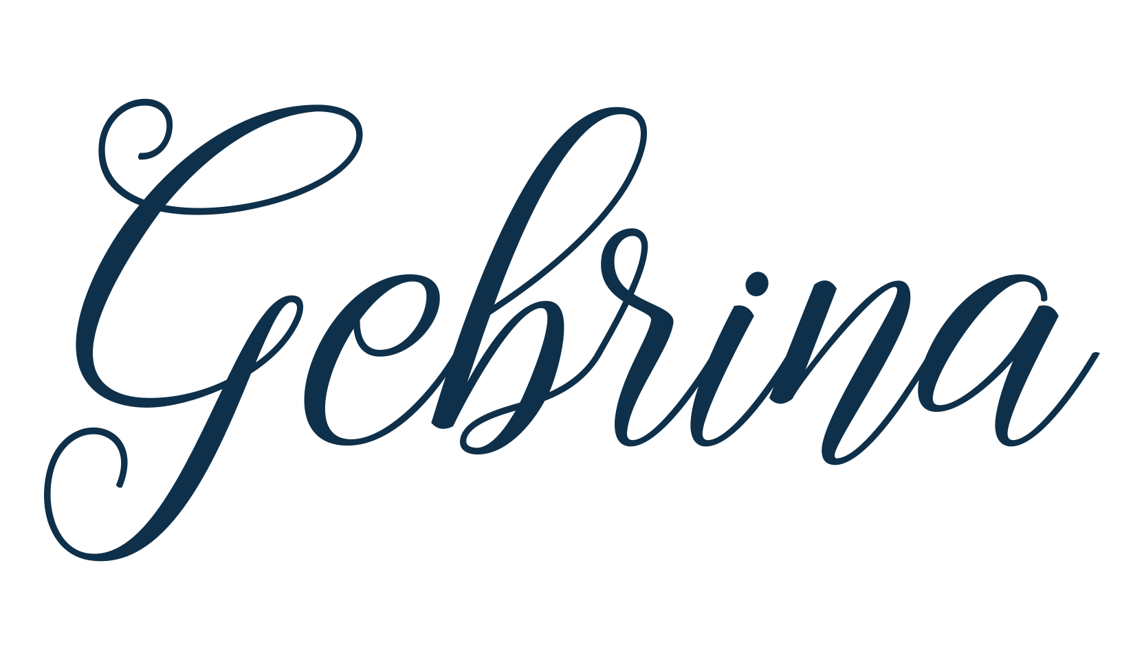 Gebrina, script calligraphy fancy decorative font preview