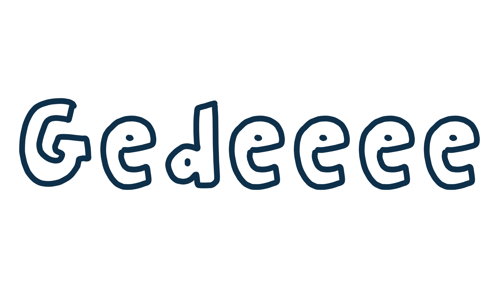 Gedeeee, fancy cartoon decorative font preview