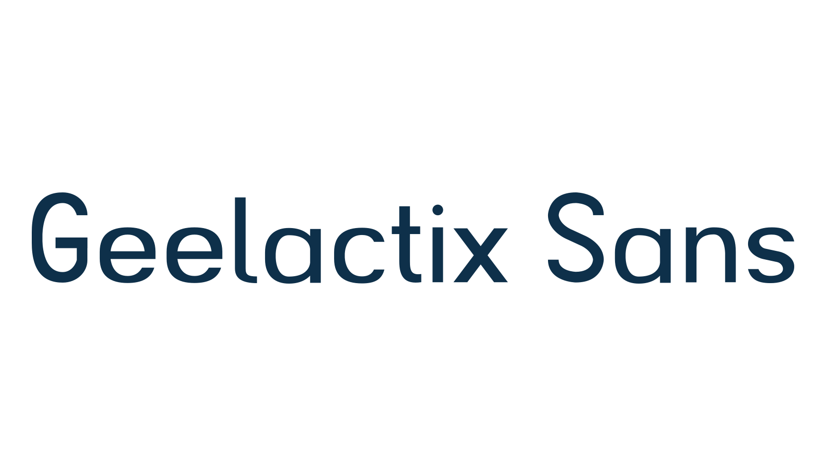 Geelactix Sans, basic sans serif font preview