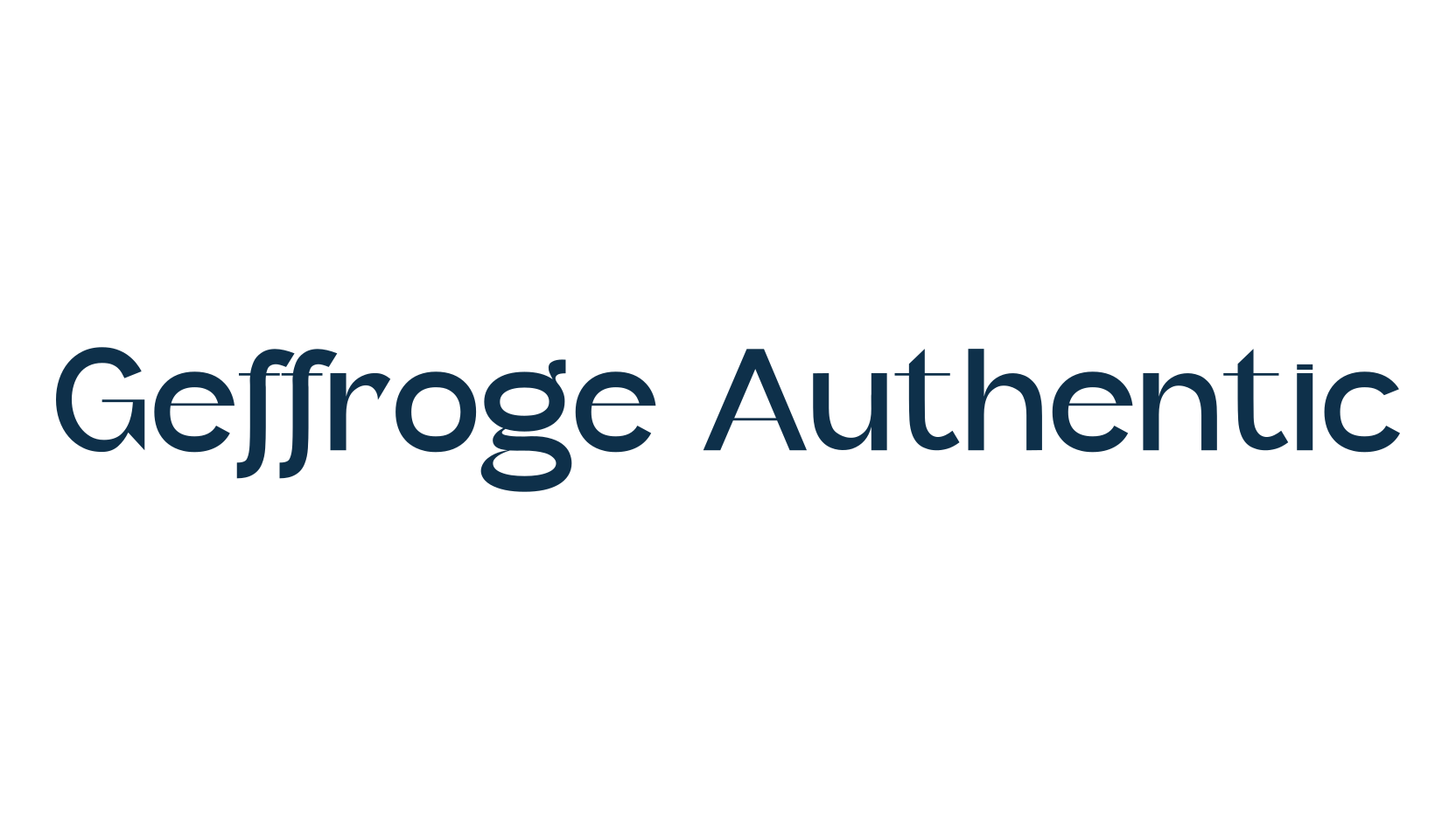 Geffroge Authentic, basic sans serif font preview