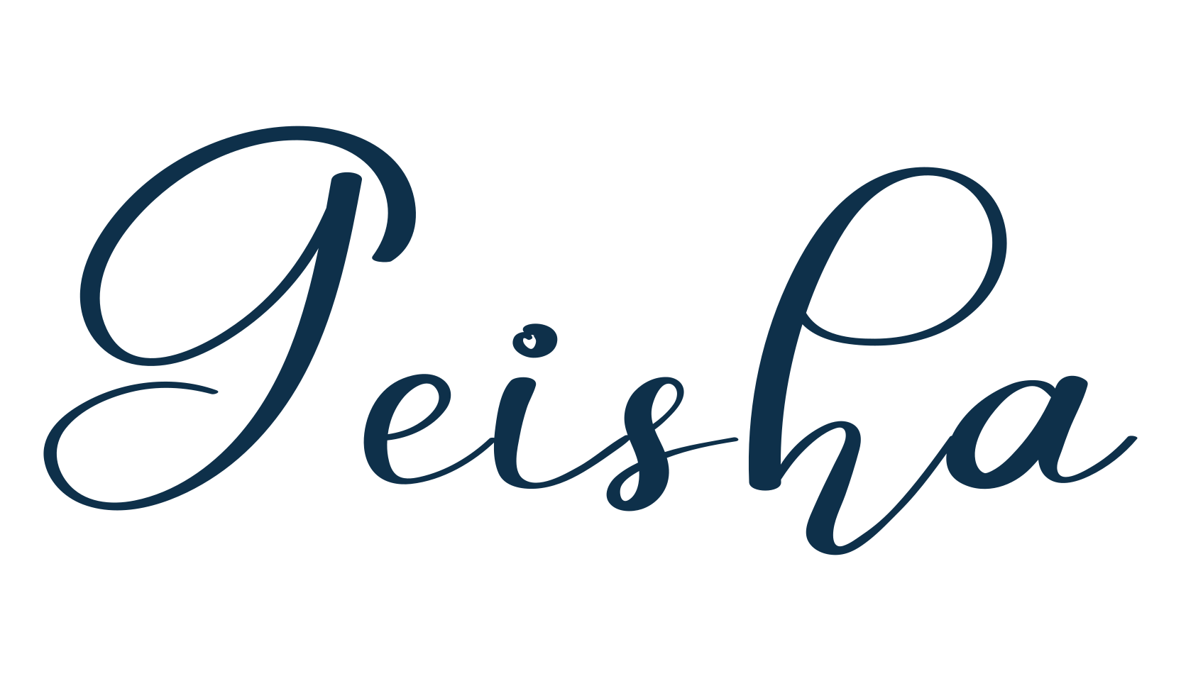 Geisha, script calligraphy fancy decorative font preview