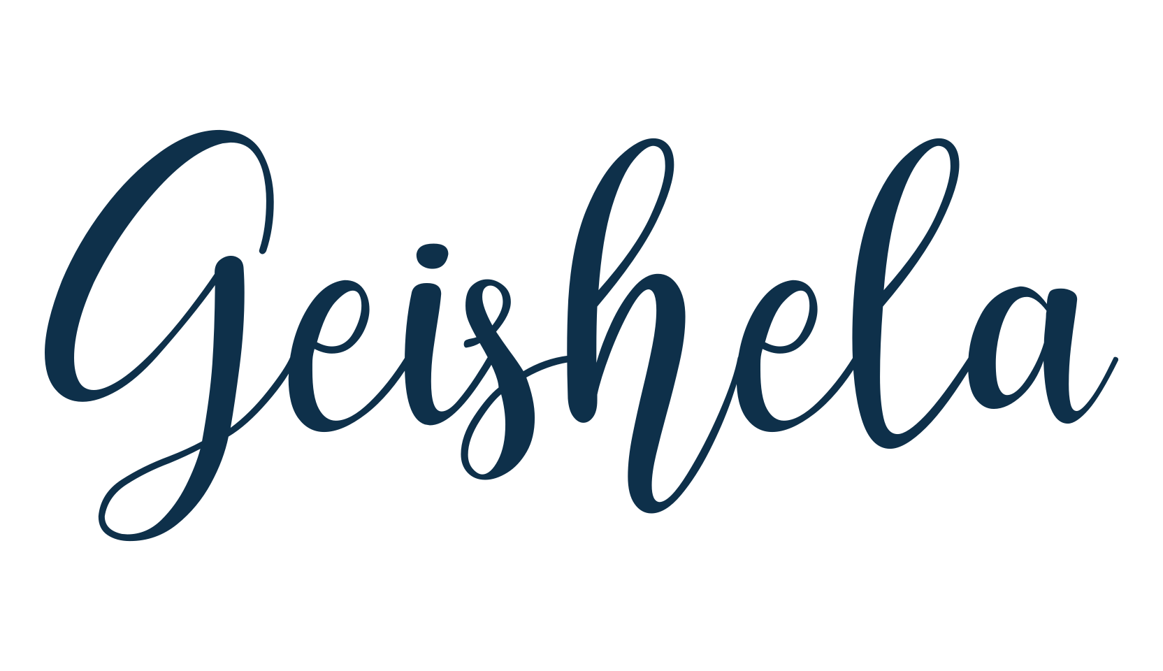 Geishela, script calligraphy fancy decorative font preview