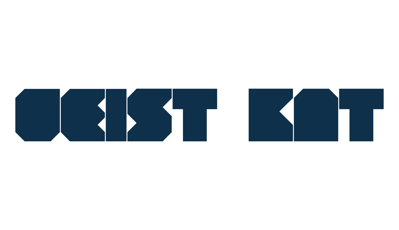 Geist Knt, techno square sci-fi font preview