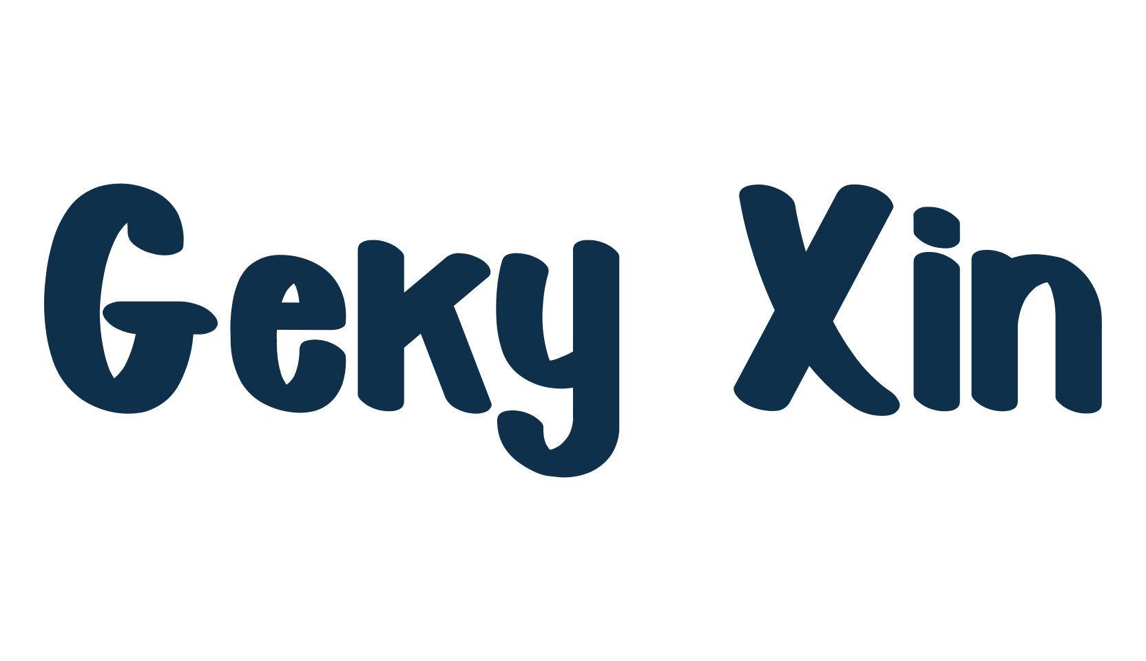 Geky Xin, fancy cartoon decorative comic font preview